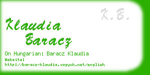 klaudia baracz business card